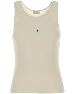 Women's Saint Laurent Sleeveless and tank tops | Lyst