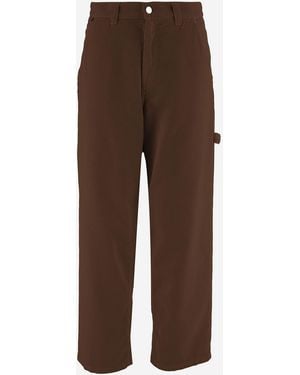 Haikure Pants Ribbed Cotton Velvet Pants - Brown