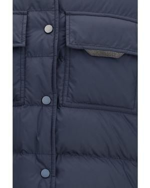Brunello Cucinelli Wr Padded Jacket - Blue
