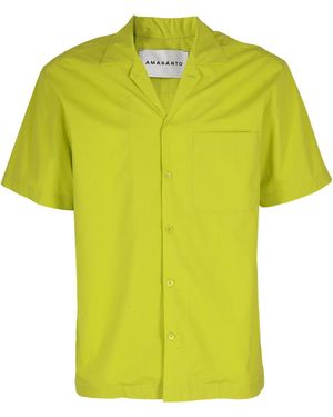 Amaranto Shirt Cotone Camicia - Yellow