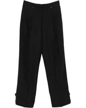 Stine Goya Pressed-Crease Buttoned-Cuff Trousers - Black