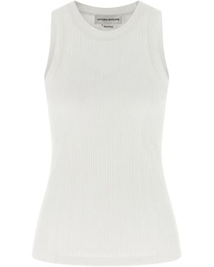 Victoria Beckham 'Rib Tank' Top - White