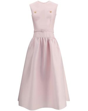 Self-Portrait Taffeta Long Dress - Pink