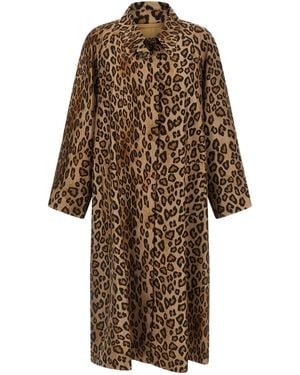 Alberto Biani Silk Trench Coat - Multicolour