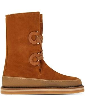 Ferragamo Winter Calf-Length Boots - Brown