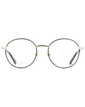 Gucci Eyeglasses Round Full Rim, - Frame And Clear Demo Lens Gg0839Ok001 - Brown