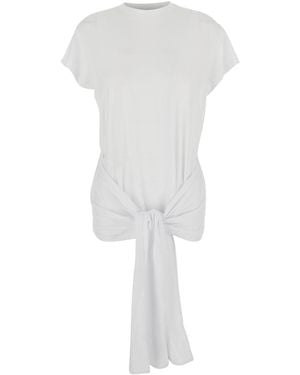 TOTEME Top Tie-Waist Jersey Lyocell Tops - White