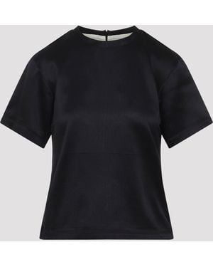 Phoebe Philo Silk Graphic Tee - Black