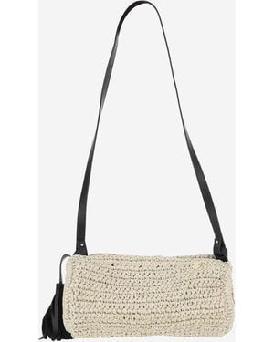 Filippo Catarzi 1910 Viscose And Straw Blend Bag - Natural
