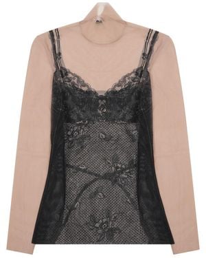 Balenciaga Lingerie Top Polyamide Elastane Tops - Black