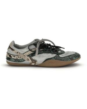 Miu Miu Recycled Polyester Athletic Trainers - Green
