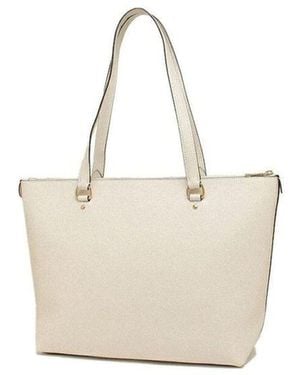 COACH Tote Bag-Chalk Leather Tote-Bags - White
