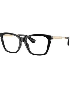 Burberry Eyeglasses Square Full Rim, Shiny- Frame And Clear Demo Lens Be2427U3001 - Black
