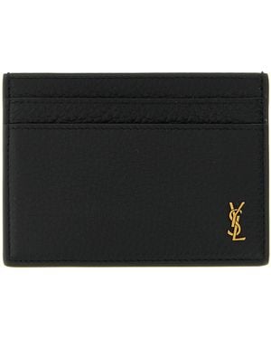 Saint Laurent 'Tiny Cassandre' Card Holder - Black
