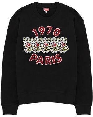KENZO Wild Tiger Sweatshirt Cotton Sweatshirts - Black