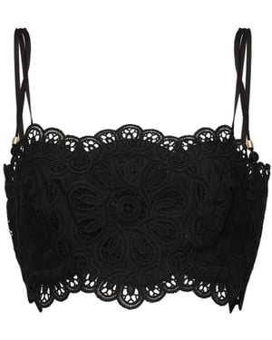 Zimmermann Rhiannon Embroidered Top - Black
