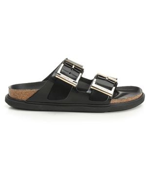 Birkenstock Arizona Db Shine, Natural Leather - Black