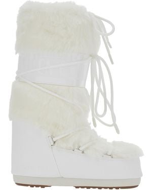Moon Boot Boots Icon Faux Fur - White