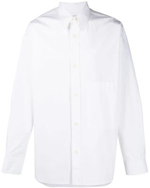 Valentino Chest-Pocket Cotton Shirt - White