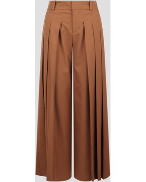 Alice + Olivia Alice Olivia Wide-Leg Trousers With Pleats - Brown