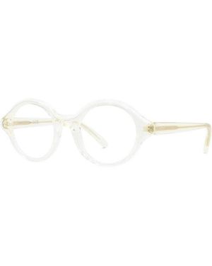 Loewe Eyeglasses Round Full Rim, Transparent Frame And Clear Demo Lens Lw50098I057 - Metallic