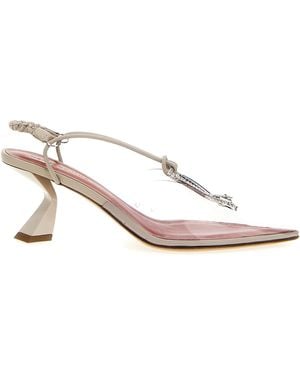 Nensi Dojaka Crystal Pvc Sling Backs - Natural
