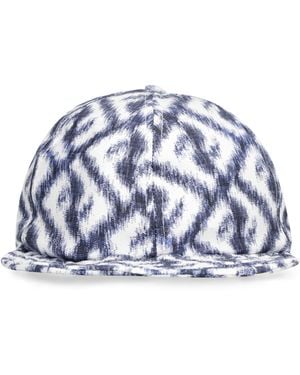 Fendi Printed Baseball Cap Silk Hat - Blue