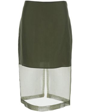 FEDERICA TOSI Skirt With Zip Closure - Green