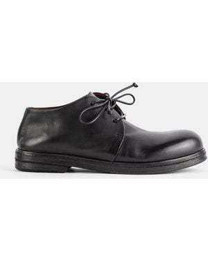 Marsèll Smooth Leather Zucca Zeppa Derbies Loafers - Black