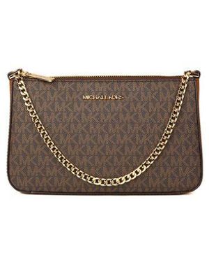 Michael Kors Pouch & Card Holder 89.Coated Canvas Bags Pouches - Brown