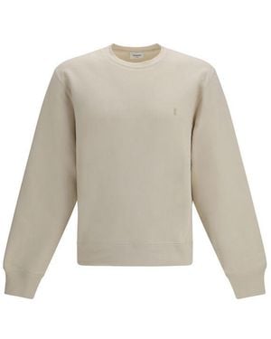 Saint Laurent Cotton Sweatshirt Clothing - Natural