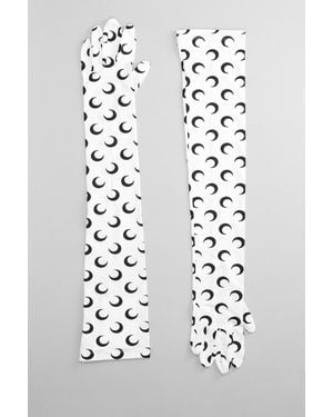 Marine Serre Gloves In White Polyamide