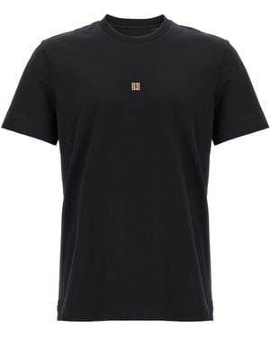 Givenchy Logo Embroidery T-Shirt - Black