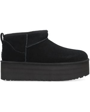UGG Classic Ultra Mini Boots Ovine Leather - Black