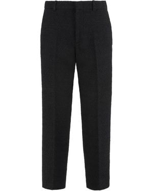 Gucci Wool-Blend Straight Pants Shell: Wool - Black