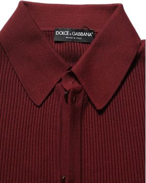 Dolce & Gabbana Wool Button Down Cardigan Jumper Clothing - Purple