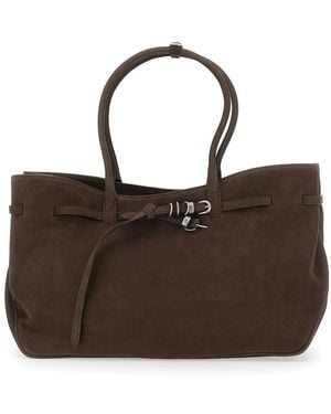 Marge Sherwood Shoulder Bag Grandma Used Leather Cow - Brown