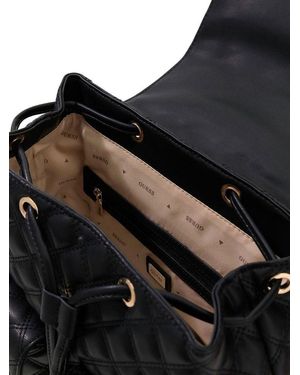 Guess Backpack Polyurethane Bags Backpacks - Black