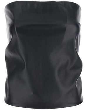 Sportmax Bandeau Top With V-Neck Polyester Tops - Black