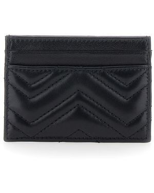 Gucci Card Holder Gg Marmont Leather Accessory - Black