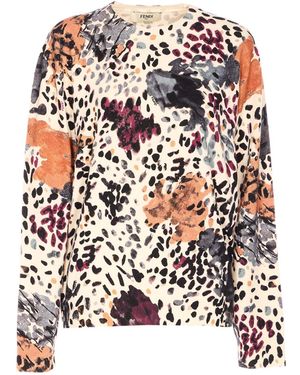 Fendi Falena Motif Jumper - White