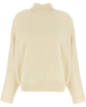 Jil Sander Merino Wool & Cashmere Blend Sweater - Natural