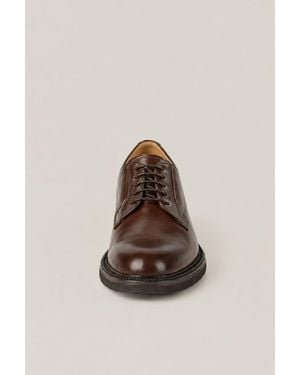 Brunello Cucinelli Mud Leather Derby Shoes - Brown