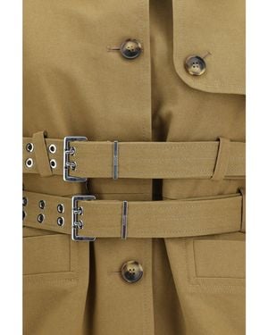 Ganni Ganni Canvas With Double Belt Jacket - Green