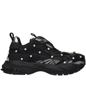 Versace Fabric Sneakers - Black