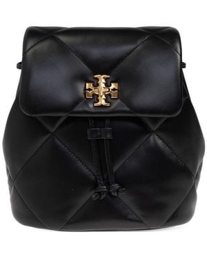 Tory Burch Kira Diamond Small Leather Backpack - Black