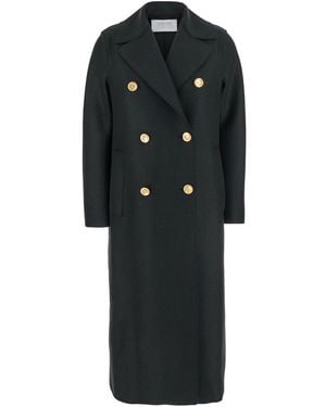 Harris Wharf London Double-Breasted Wool Coat Virgin - Black