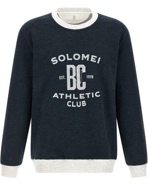 Brunello Cucinelli Cotton Sweatshirt Clothing - Blue