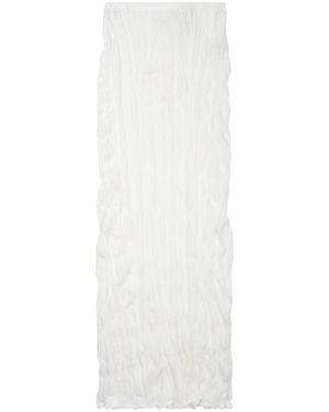 TOTEME Crinkled Knit Midi Skirt Viscose - White