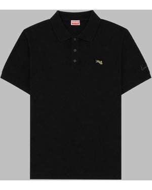 KENZO Polo Shirt Jumping Tiger Cotton - Black